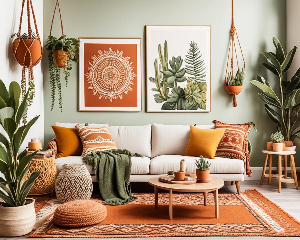 Boho Wohnzimmer Ideen