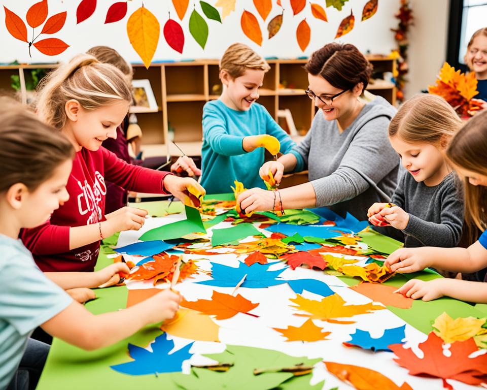 Herbstliche Blätter Bastelarbeiten